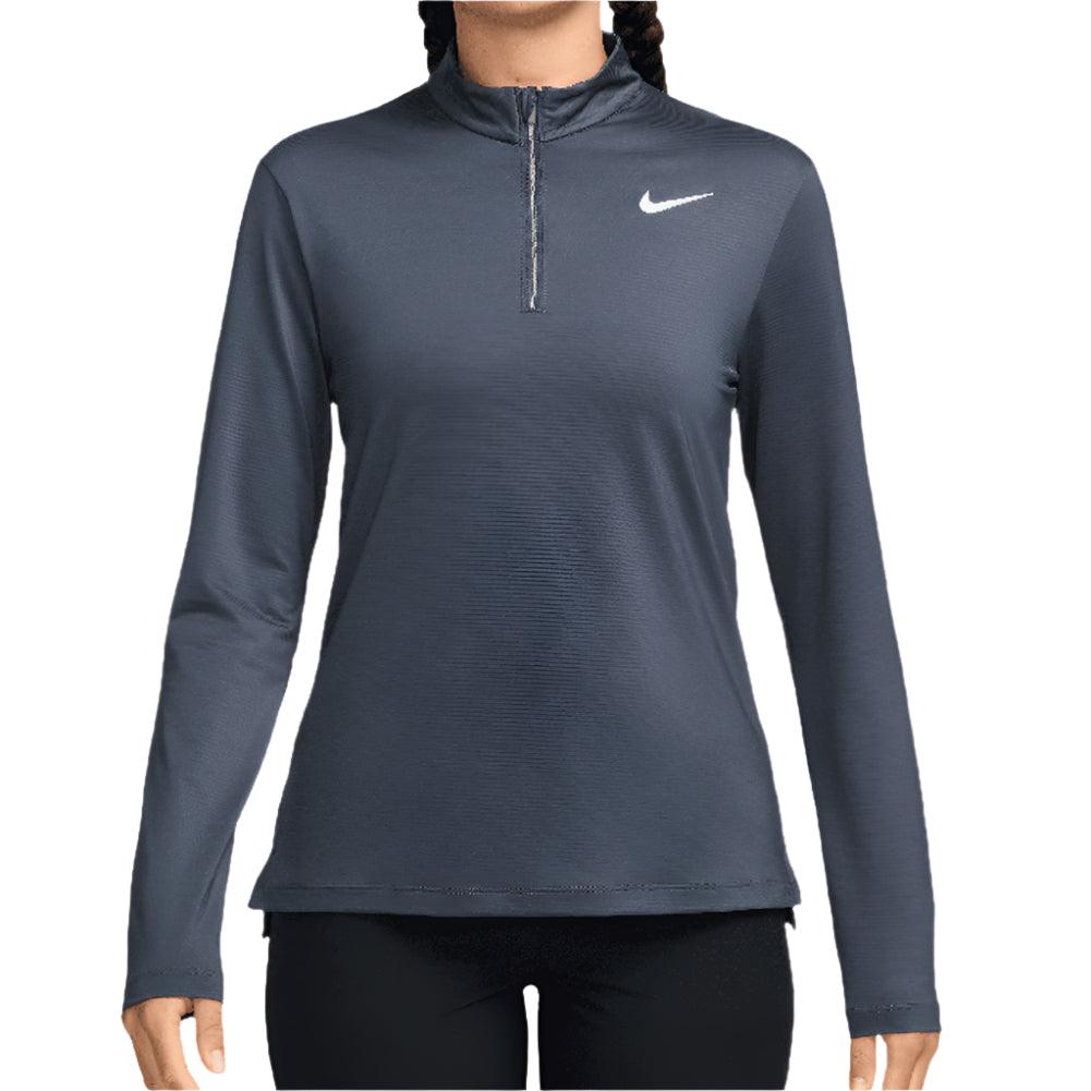 Women`s Dri-Fit Victory 1/2 Zip Long Sleeve Tennis Top NIKE Blue XS