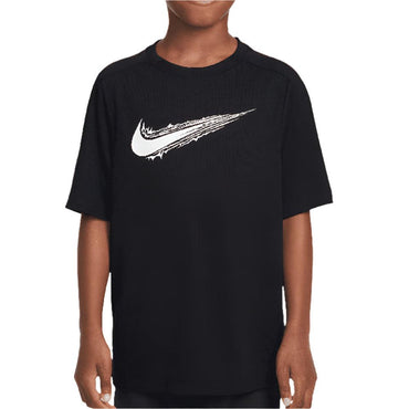 Boys' Dri-Fit Multi Short Sleeve Training Top NIKE XS Black
