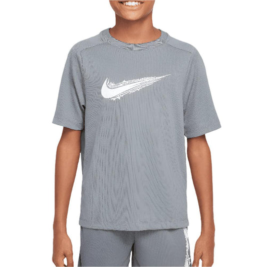 Boys' Dri-Fit Multi Short Sleeve Training Top NIKE XS Gray