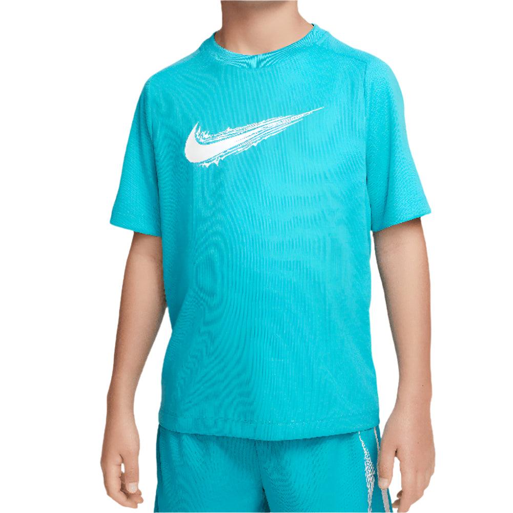 Boys' Dri-Fit Multi Short Sleeve Training Top NIKE XS Green