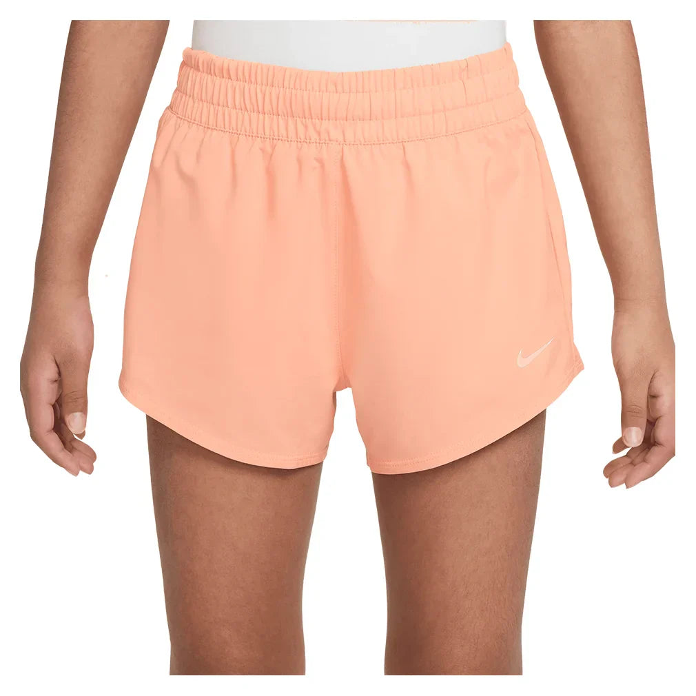 Girls` Dri-FIT One 2in1 3 Inch Training Short NIKE XS 844_APRICOT_AGATE