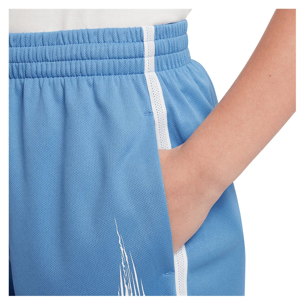 Boys` Dri-FIT Multi Woven Training Short Blue Beyond and White NIKE