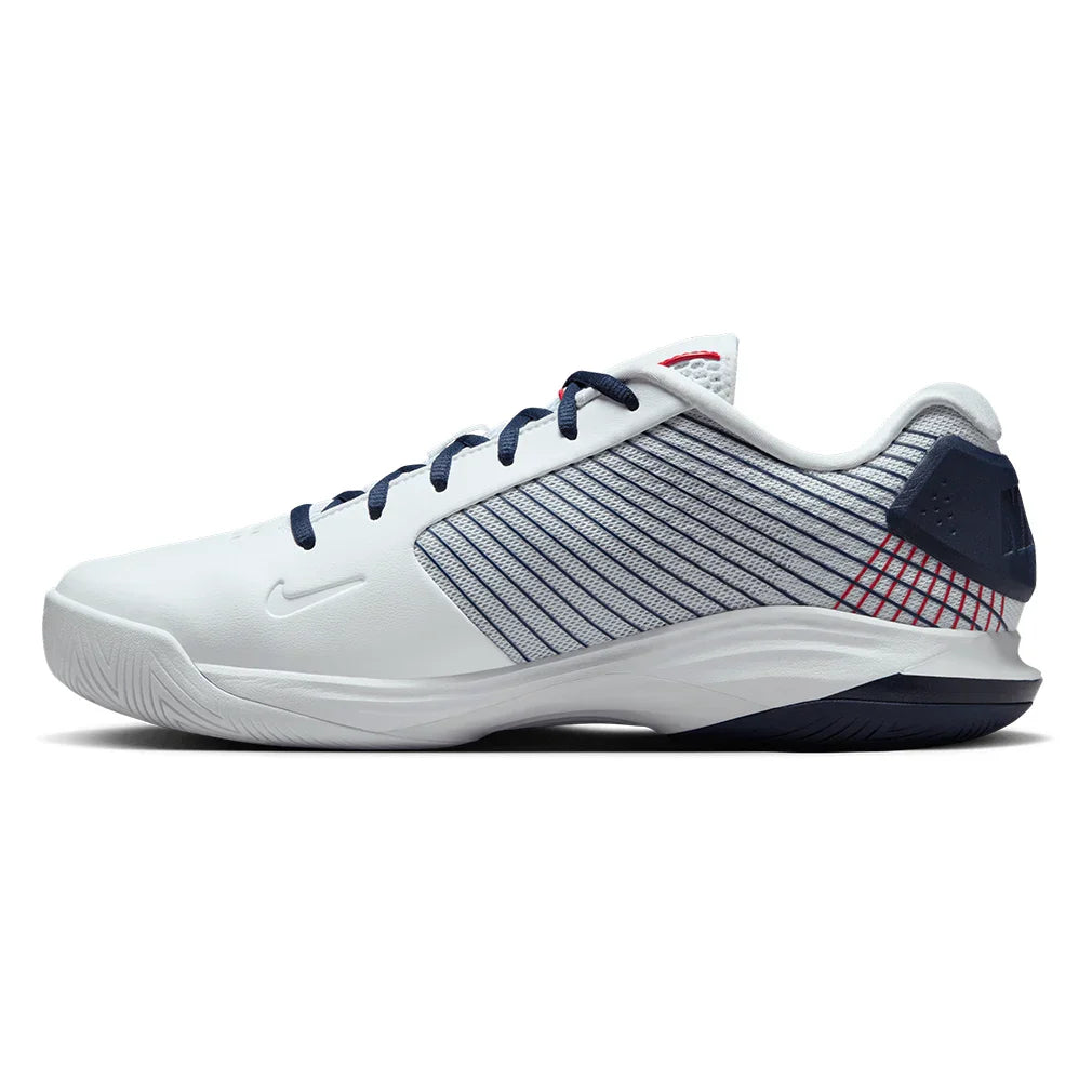 Men`s Vapor 12 Hypersmash Tennis Shoes Light White and Obsidian NIKE