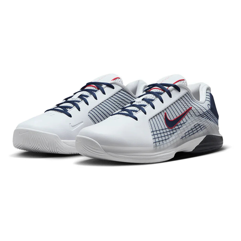 Men`s Vapor 12 Hypersmash Tennis Shoes Light White and Obsidian NIKE