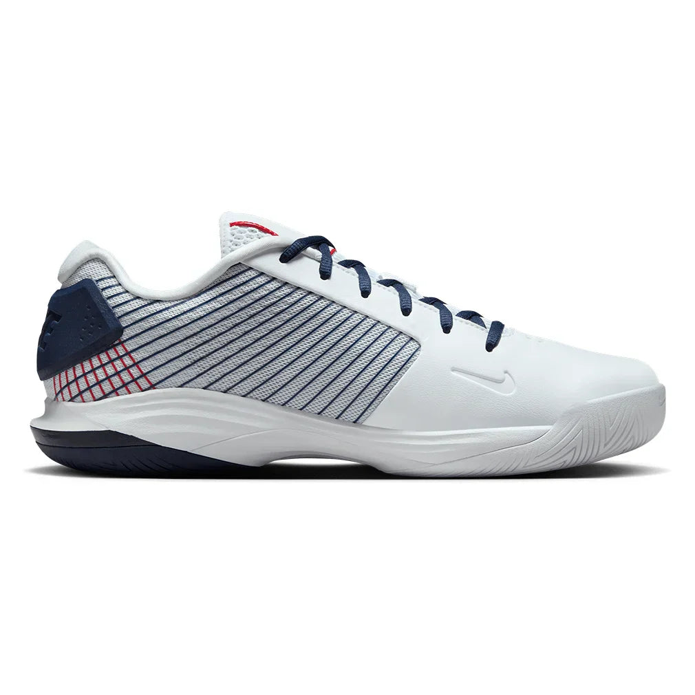 Men`s Vapor 12 Hypersmash Tennis Shoes Light White and Obsidian NIKE