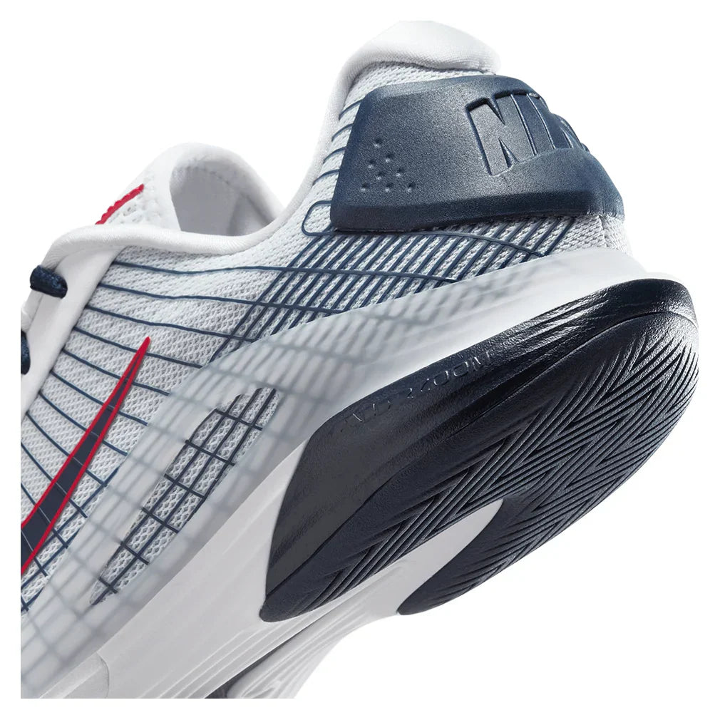Men`s Vapor 12 Hypersmash Tennis Shoes Light White and Obsidian NIKE