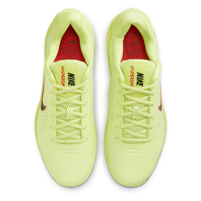 Men`s Vapor 12 Hypersmash Tennis Shoes Light Lemon Twist and Black NIKE