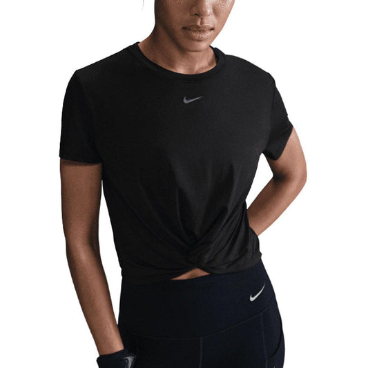 Women's One Classic Twist Short Sleeve Top NIKE XS Black