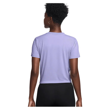 Women`s One Classic Twist Short Sleeve Top Lilac Ice and Black NIKE