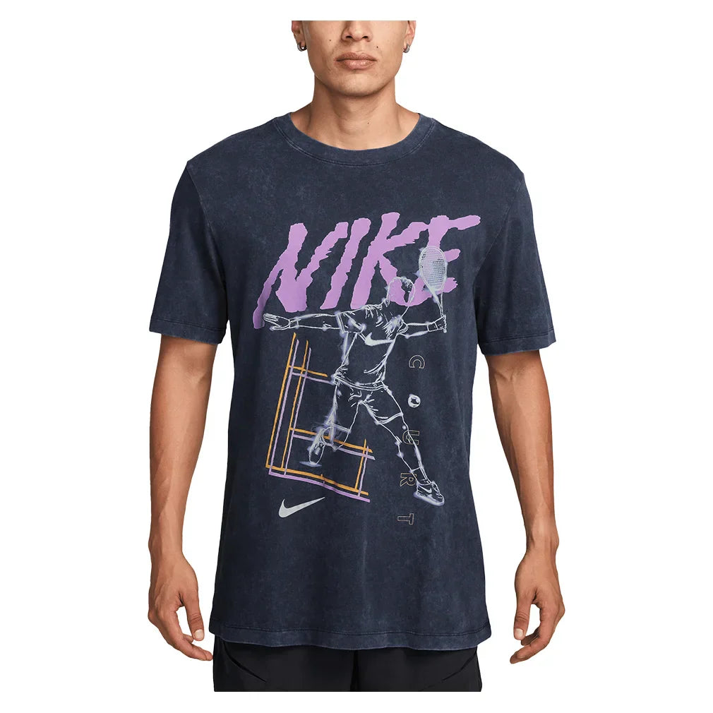 Men`s OC Court Tennis Tee NIKE S 451_OBSIDIAN