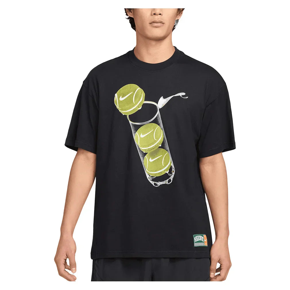 Men`s Paris Court M90 Tennis Tee NIKE S 010_BLACK
