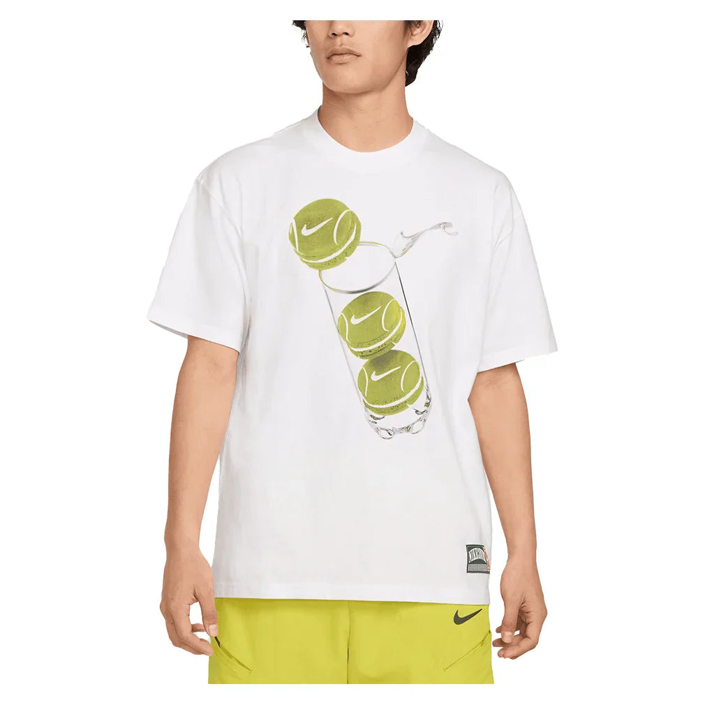 Men`s Paris Court M90 Tennis Tee NIKE S 100_WHITE