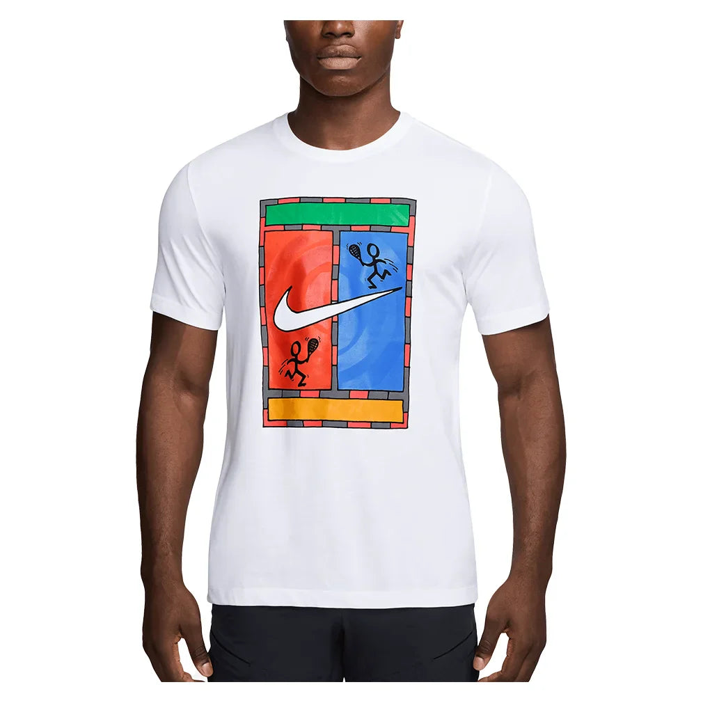 Men`s OC Court Dri-FIT Tennis Tee NIKE S 100_WHITE
