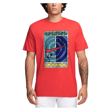 Men`s OC Court Dri-FIT Tennis Tee NIKE S 696_LT_CRIMSON