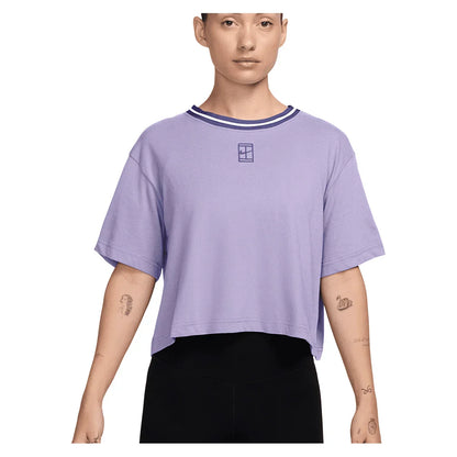 Women`s Dri-FIT Heritage Tennis Crop Top Hydrangeas NIKE