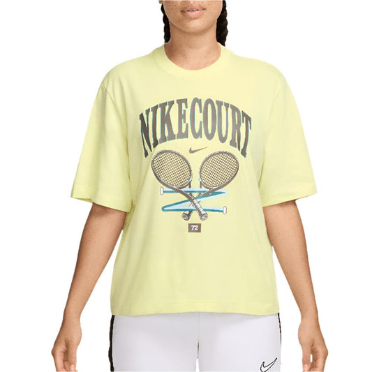 Women`s Melbourne Dri-Fit Slam Short Sleeve Tennis Top NIKE XS Yellow