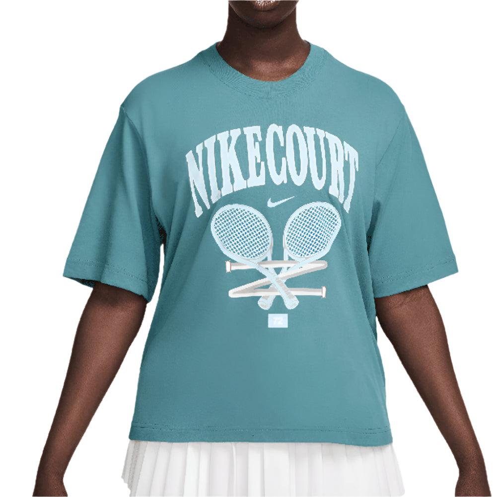 Women`s Melbourne Dri-Fit Slam Short Sleeve Tennis Top NIKE XS Teal