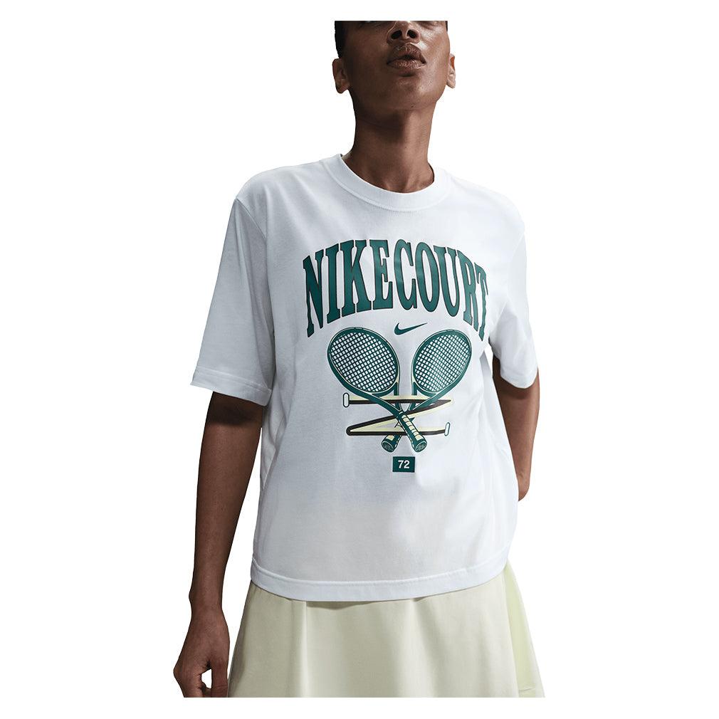 Women`s Melbourne Dri-Fit Slam Short Sleeve Tennis Top NIKE XS White