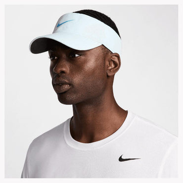 Men`s Dri-Fit Ace Tennis Visor Glacier Blue and University Blue NIKE