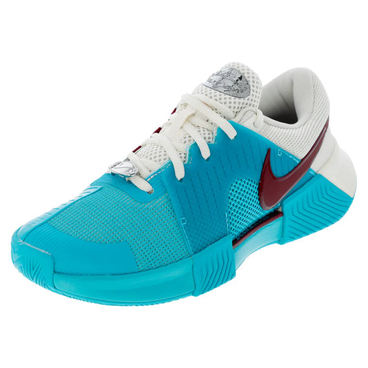 Women`s GP Challenge 1 PRM Tennis Shoes Dusty Cactus and Dark Team Red NIKE 5 Blue