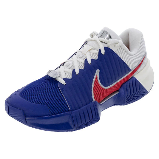 Men`s GP Challenge Pro Tennis Shoes Deep Night and Light Crimson NIKE 6 Navy