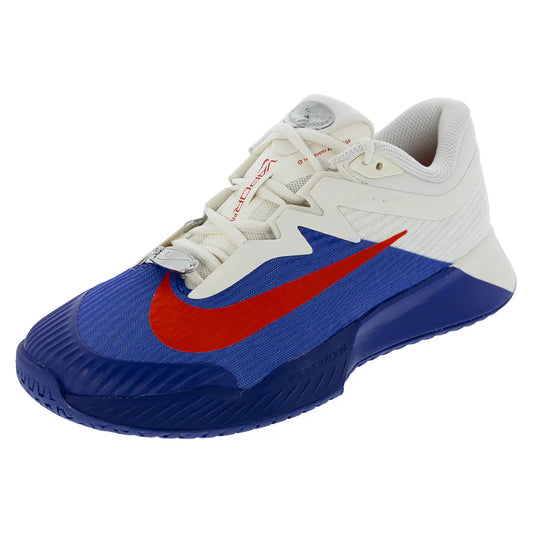 Men`s Vapor Pro 3 PRM Tennis Shoes Deep Night and Light Crimson NIKE 6 Blue