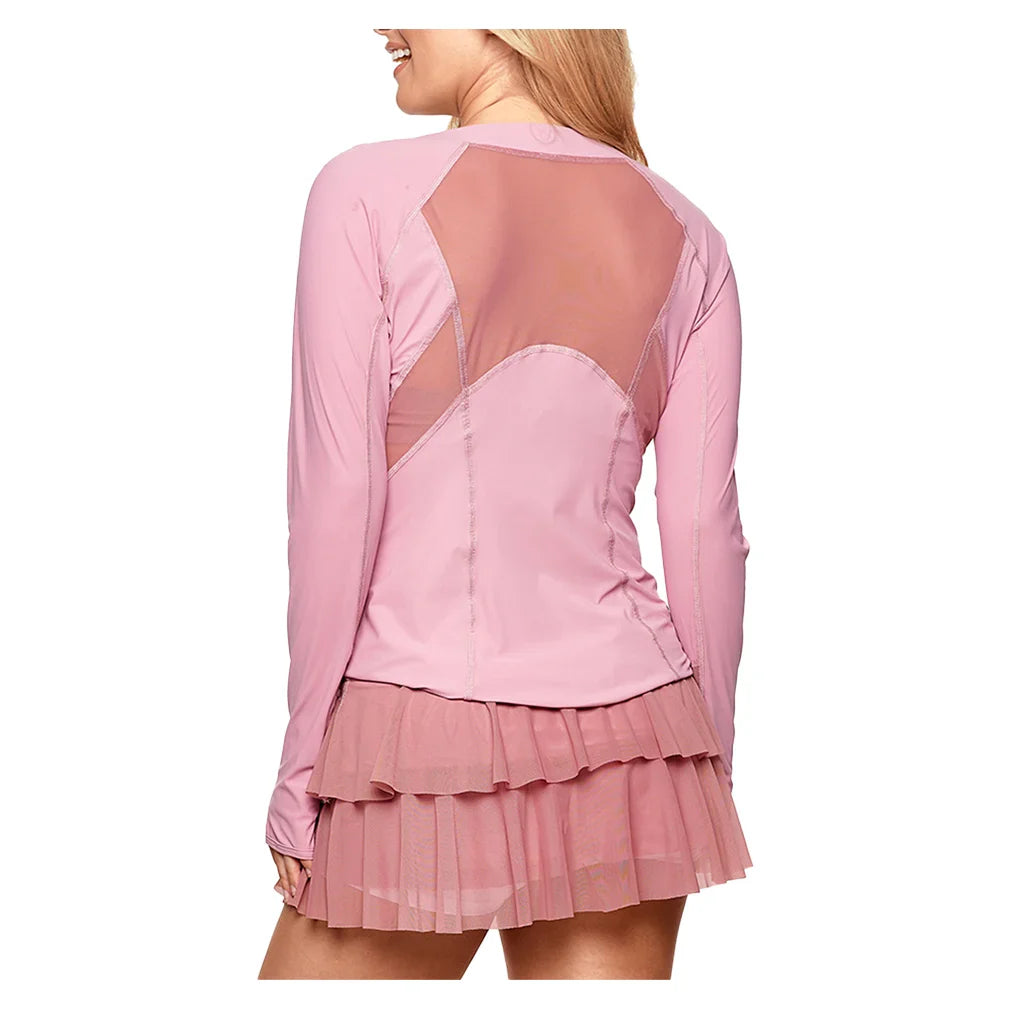 Women`s Her Majesty Long Sleeve Tennis Top Malva WOMENS APPAREL BOBBE
