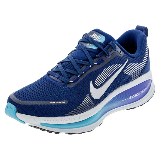Men`s Vomero 18 Running Shoes Blue Void and Metallic Silver NIKE 6 Blue
