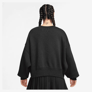 Women`s Pheonix Fleece Long Sleeve Tennis Top Black NIKE
