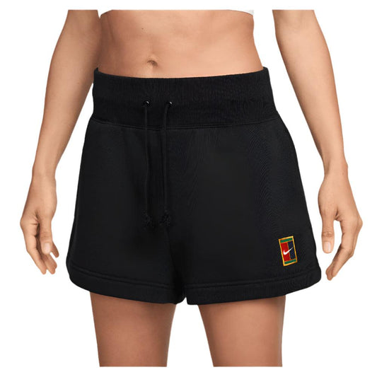 Women`s Court High-Waisted Heritage Phoenix Fleece Tennis Shorts Black NIKE XS Black
