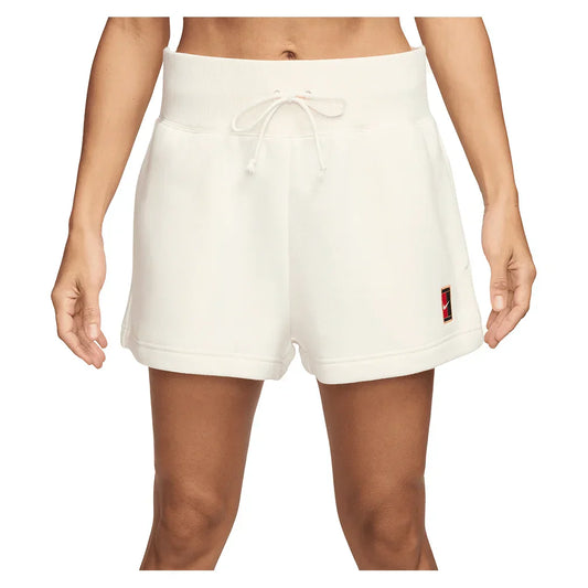 Women`s Court Phoenix Fleece Tennis Short Pale Ivory NIKE S