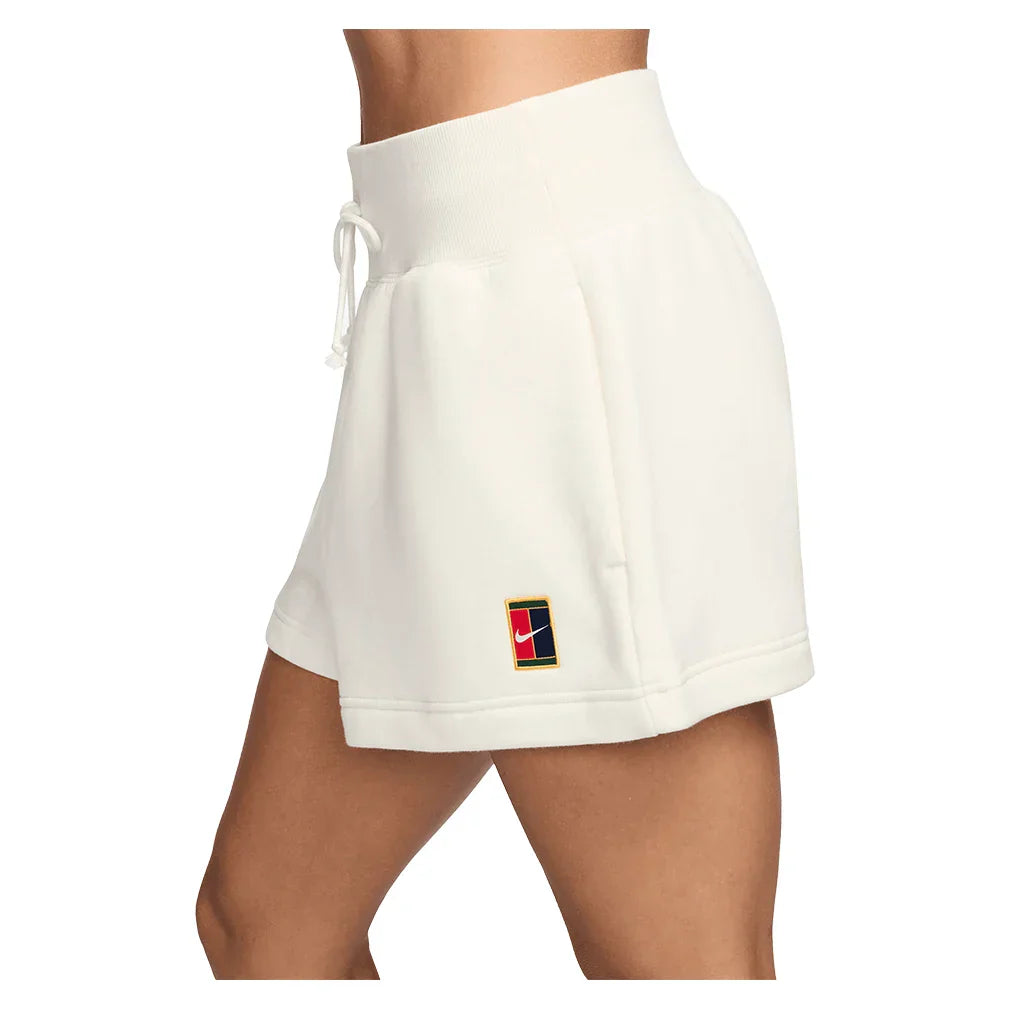 Women`s Court Phoenix Fleece Tennis Short Pale Ivory NIKE