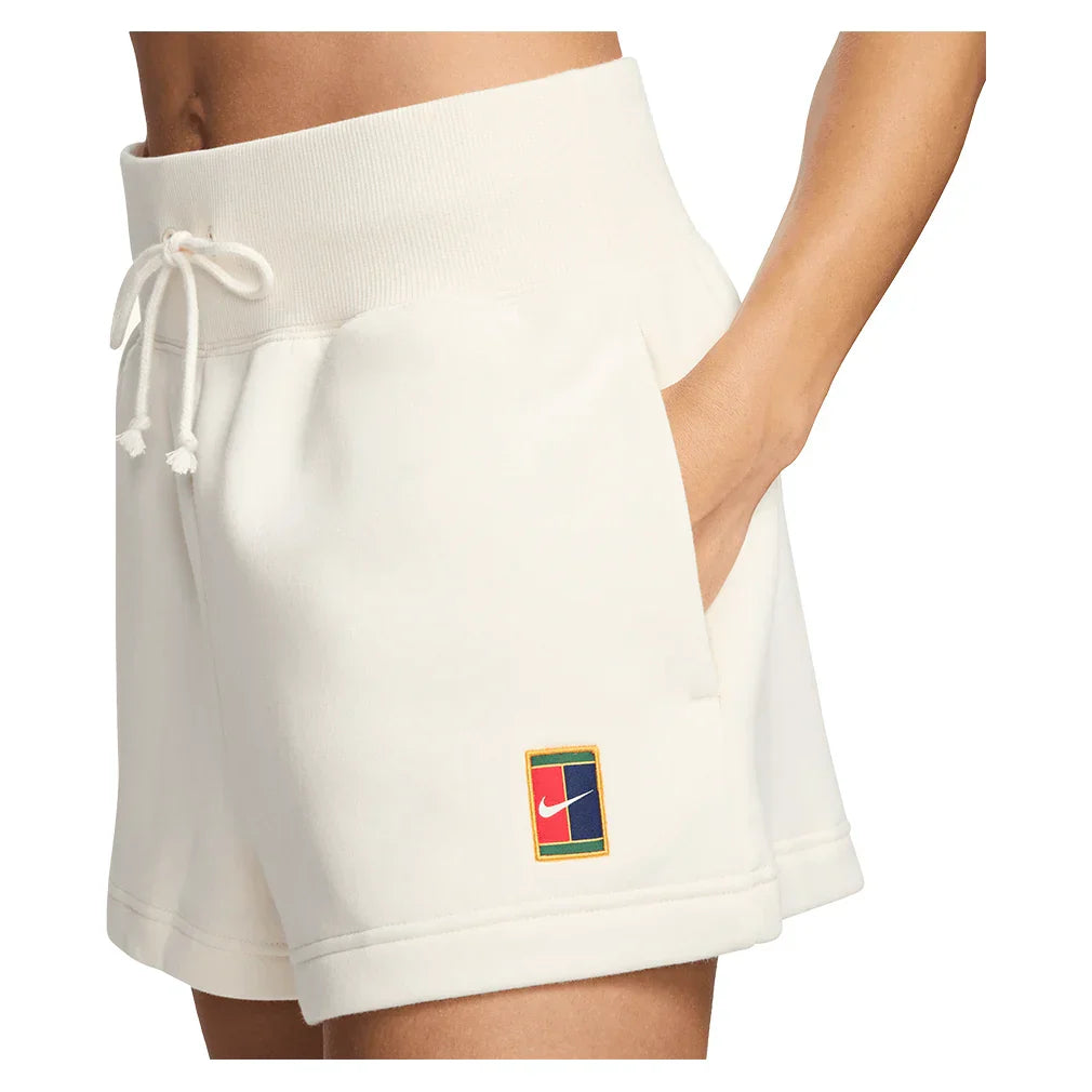 Women`s Court Phoenix Fleece Tennis Short Pale Ivory NIKE