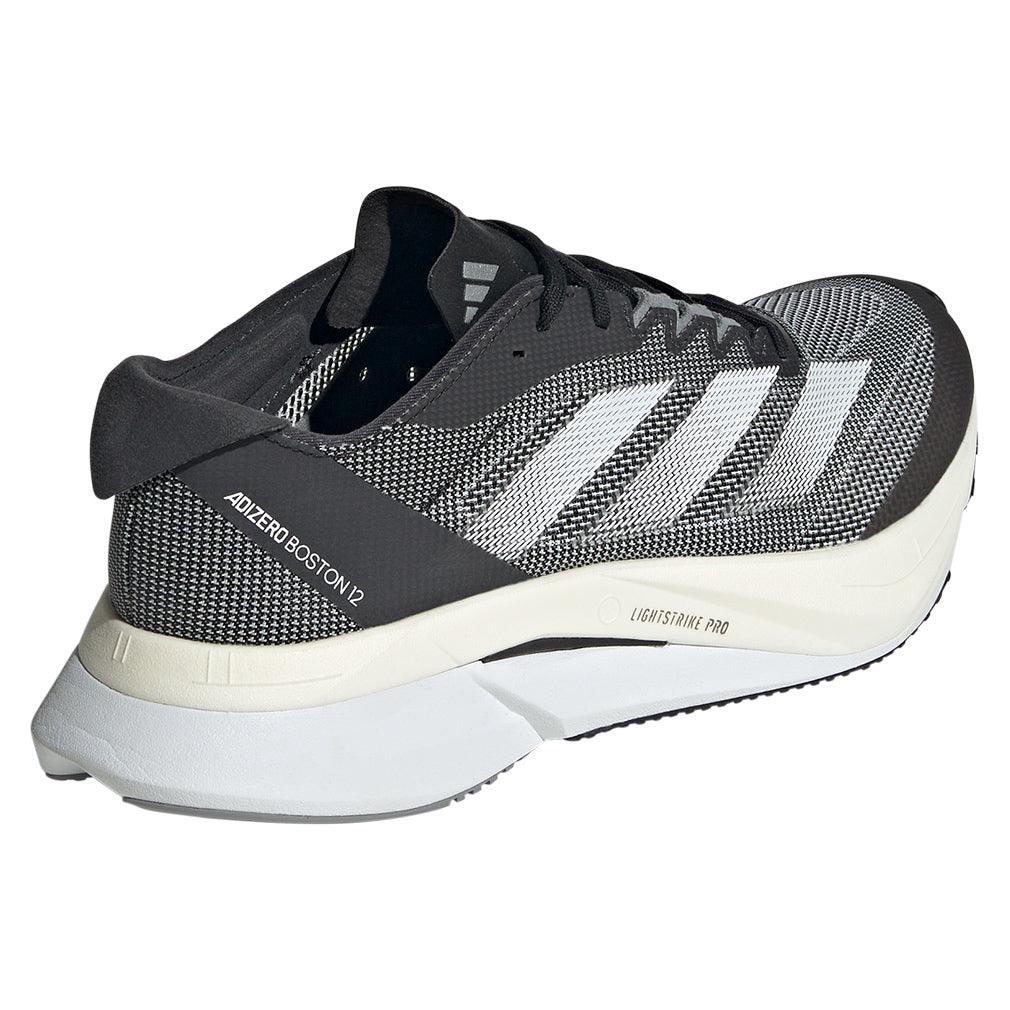 Women`s Adizero Boston 12 Running Shoes Core Black and White ADIDAS
