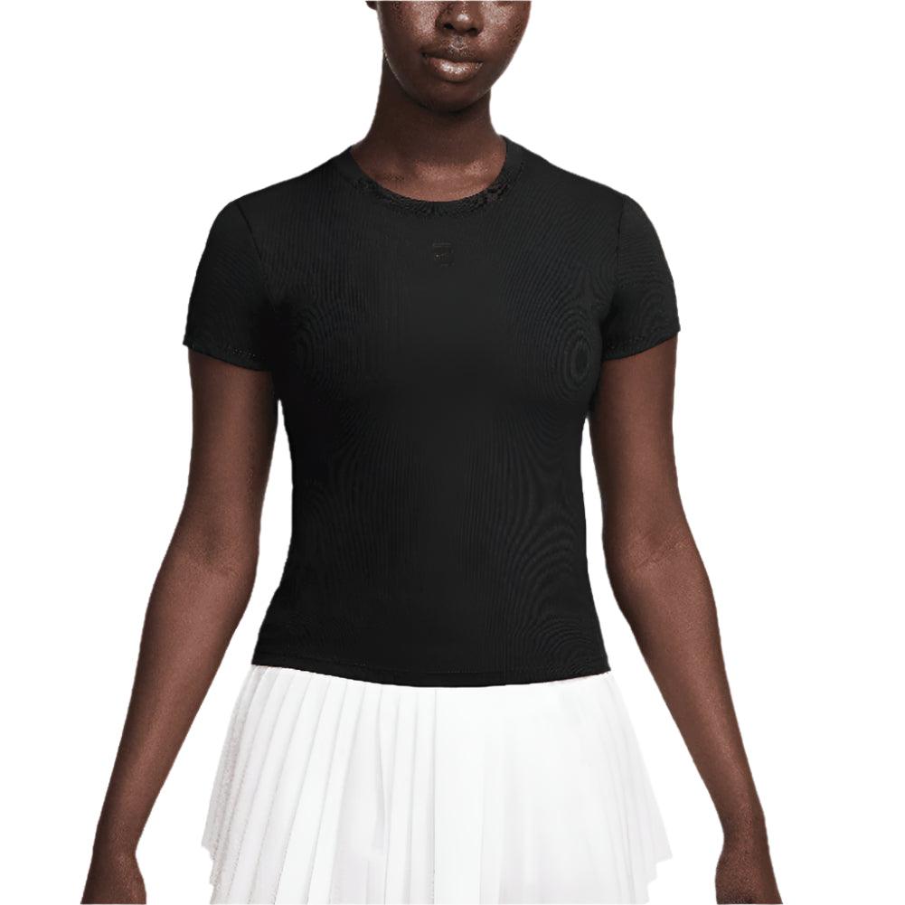 Women`s Dri-Fit Advantage Short Sleeve Tennis Top NIKE XS 010_BLACK