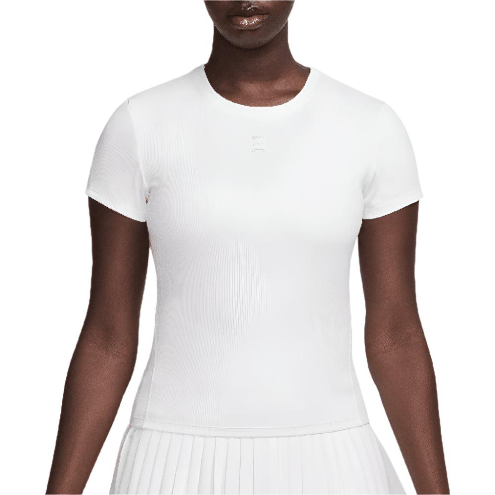 Women`s Dri-Fit Advantage Short Sleeve Tennis Top NIKE XS 100_WHITE