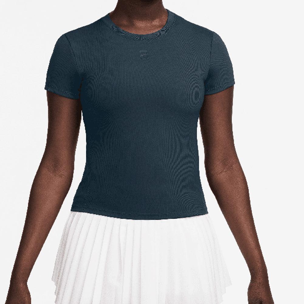 Women`s Dri-Fit Advantage Short Sleeve Tennis Top NIKE XS 478_ARMORY_BLUE