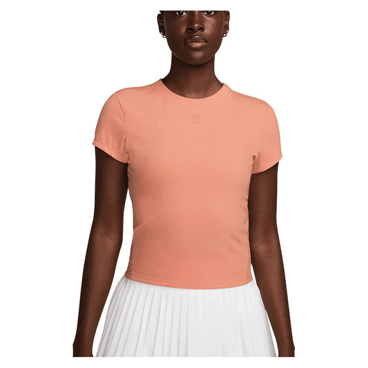 Women`s Dri-Fit Advantage Short Sleeve Tennis Top Apricot Agate NIKE XS Apricot Agate