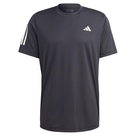 Men`s Club 3 Stripe Tennis Top Black MENS APPAREL ADIDAS XS Black