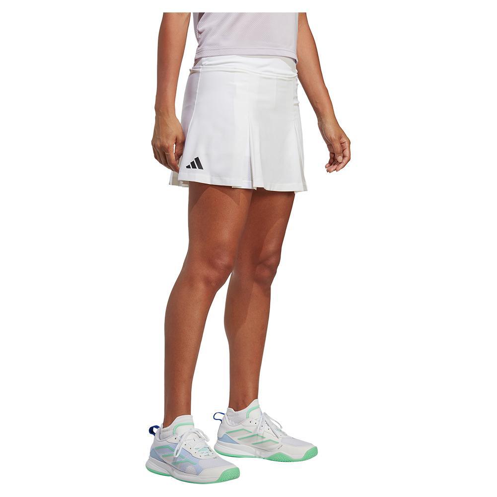 Women's Club Pleated Tennis Skort White Womens Apparel ADIDAS