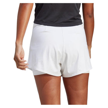 Women's Match Tennis Shorts White Womens Apparel ADIDAS