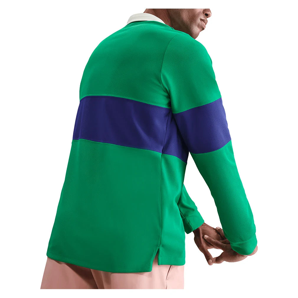Men`s Paris Court Dri-FIT Advantage Slam Long Sleeve Tennis Polo NIKE