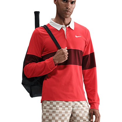 Men`s Paris Court Dri-FIT Advantage Slam Long Sleeve Tennis Polo NIKE