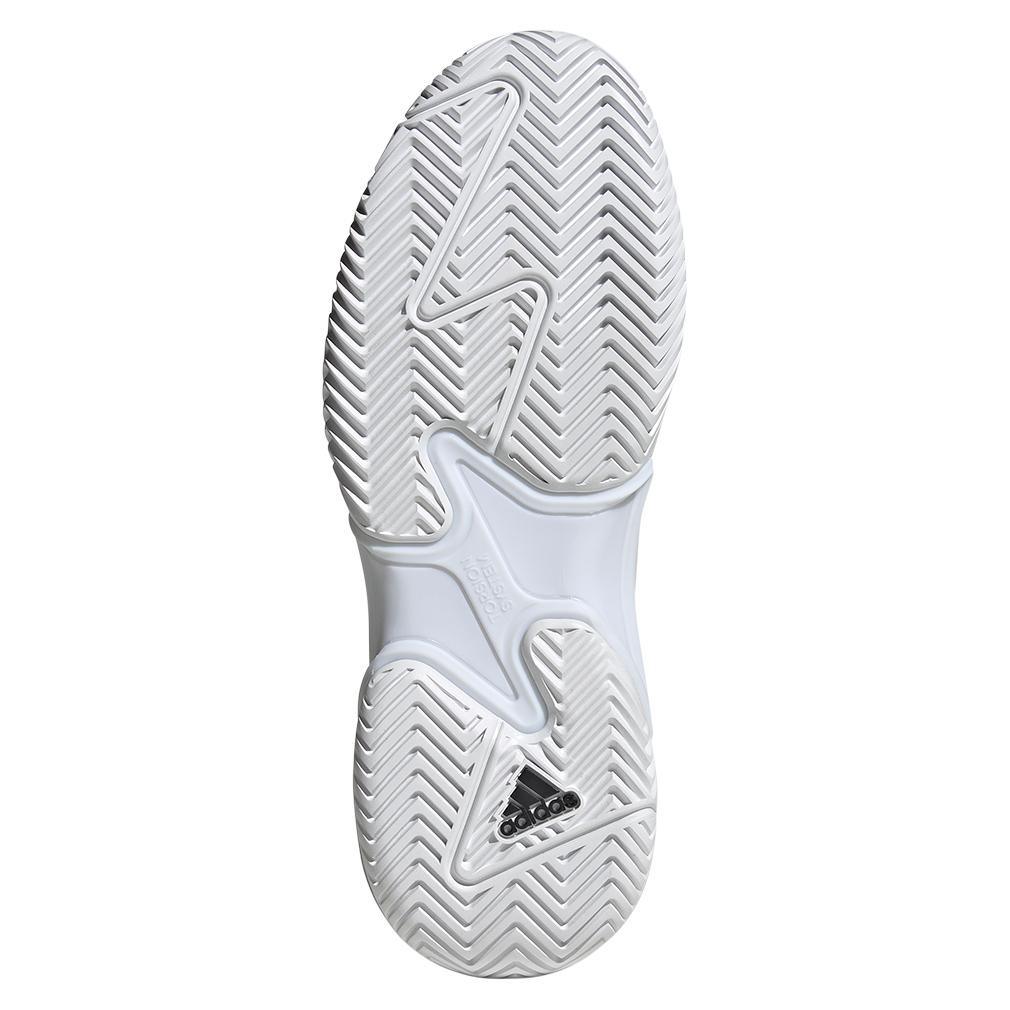 Men's Barricade 13 Tennis Shoes White and Core Black Tournament Gear ADIDAS