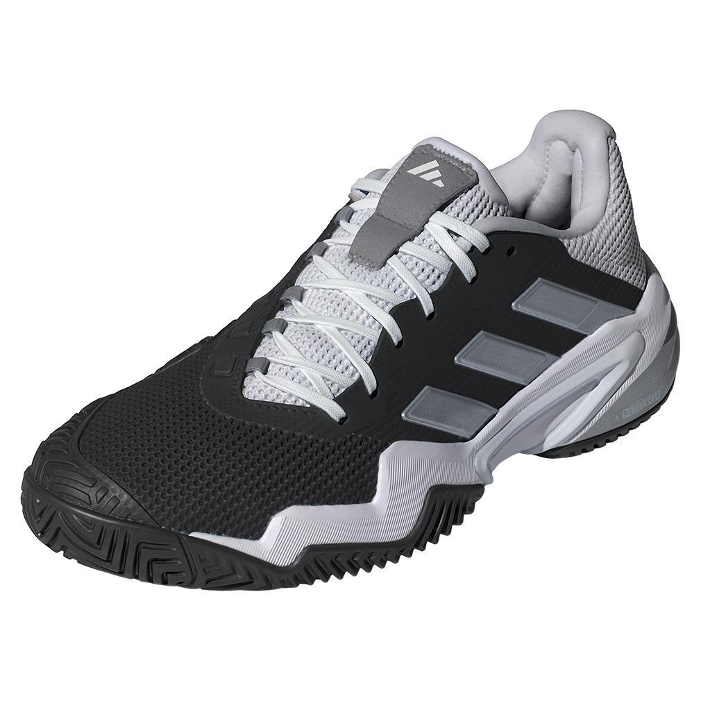Men's Barricade 13 Tennis Shoes Core Black and White Tournament Gear ADIDAS 7 Black
