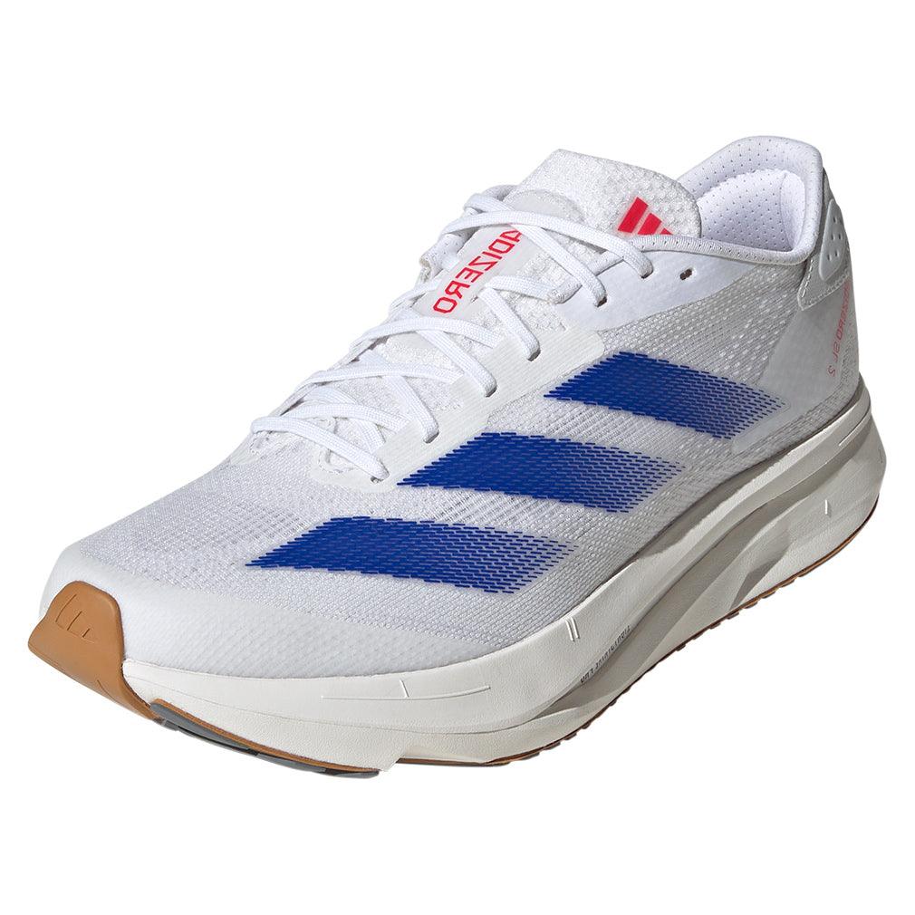 Men`s Adizero SL2 Running Shoes White and Team Royal Blue ADIDAS 8 White