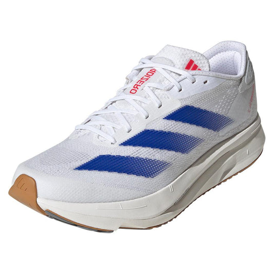 Men`s Adizero SL2 Running Shoes White and Team Royal Blue ADIDAS 8 White