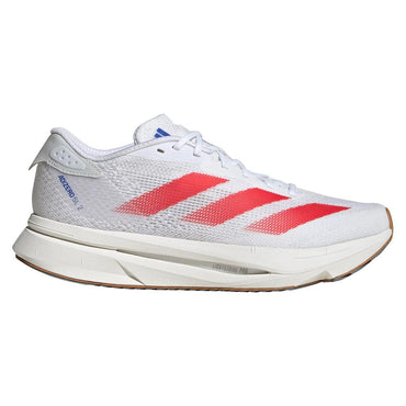 Women`s Adizero SL2 Running Shoes White and Pure Ruby ADIDAS