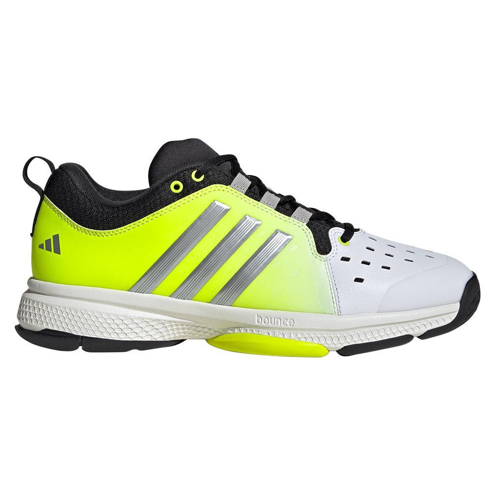 Men's Court Pickleball Shoes White and Silver Metallic Shoes ADIDAS 7