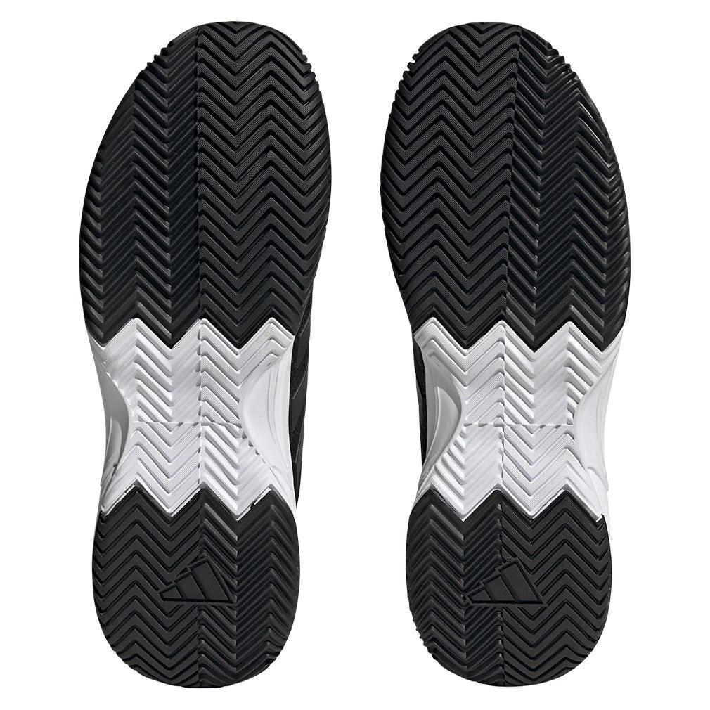 Junior`s Gamecourt 2 Tennis Shoes Core Black and Grey Four ADIDAS